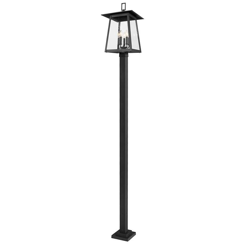 Image 1 Rainer by Z-Lite Black 15.5 inch 5 Light Outdoor Post Mounted Fixture