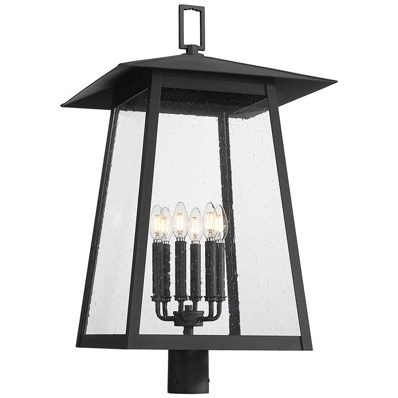 Image 1 Rainer by Z-Lite Black 17.5 inch 6 Light Outdoor Post Mount Fixture