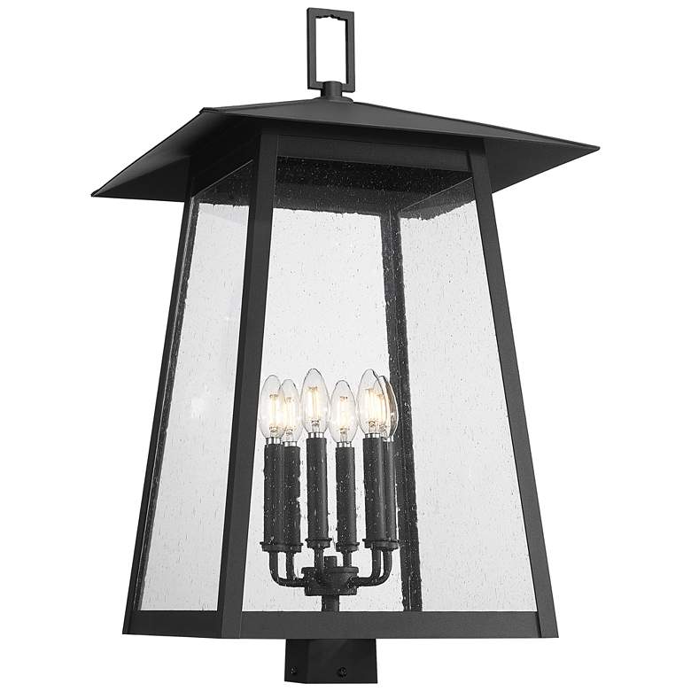 Image 1 Rainer by Z-Lite Black 17.5 inch 6 Light Outdoor Post Mount Fixture