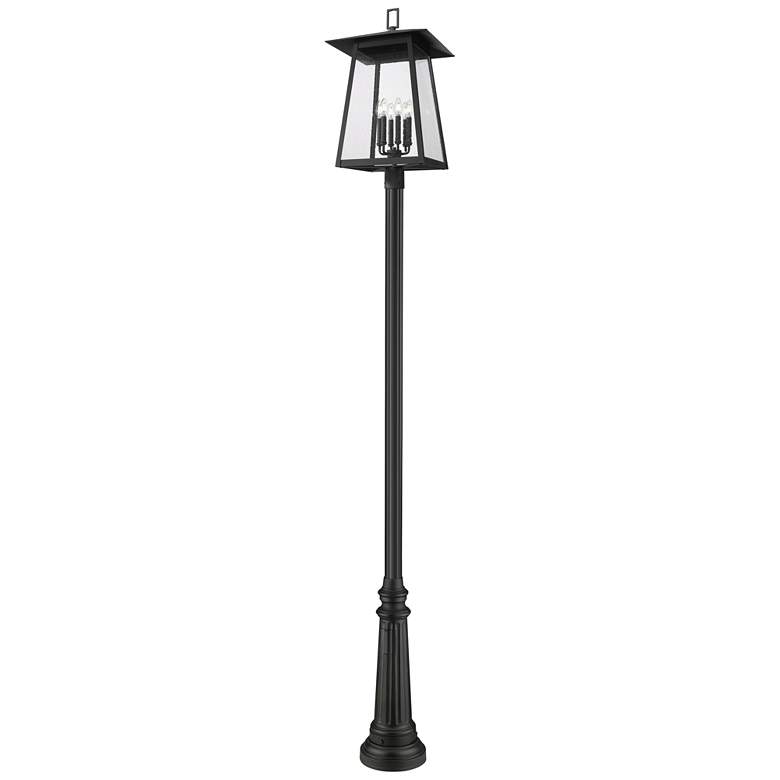 Image 1 Rainer by Z-Lite Black 17.5 inch 6 Light Outdoor Post Mounted Fixture