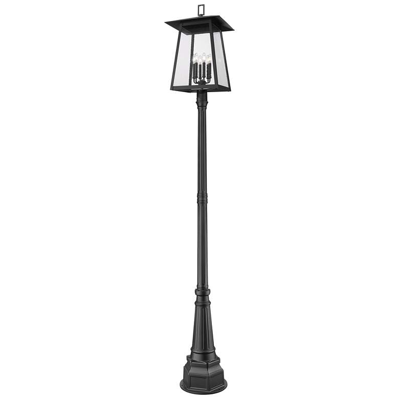 Image 1 Rainer by Z-Lite Black 17.5 inch 6 Light Outdoor Post Mounted Fixture
