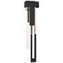 Rainfall 30.2"H Right Black LED Outdoor Sconce w/ Seeded Shade