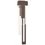 Rainfall 30.2"H Right Bronze LED Outdoor Sconce w/ Seeded Shade
