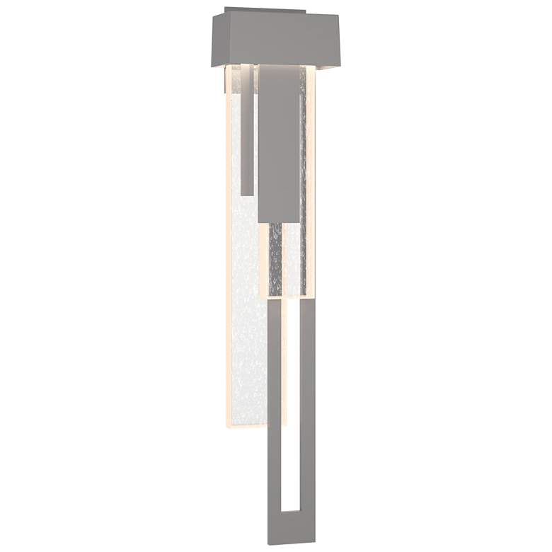Image 1 Rainfall 30.2 inchH Right Steel LED Outdoor Sconce w/ Seeded Shade