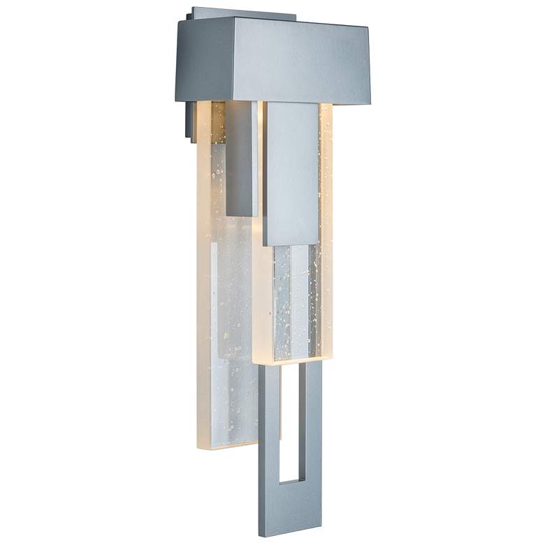 Image 1 Rainfall LED Outdoor Sconce - Steel Finish - Clear Glass - Left Orientation