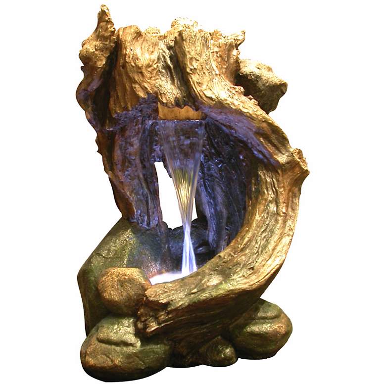 Image 1 Rainforest 22 inch High Stone and Rock Finish Waterfall Fountain