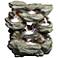 Rainforest 31" Rustic Stone Waterfall Fountain with Light