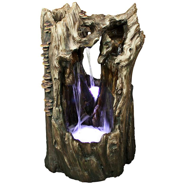 Image 1 Rainforest 38 inch High Narrow Waterfall Fountain with Light
