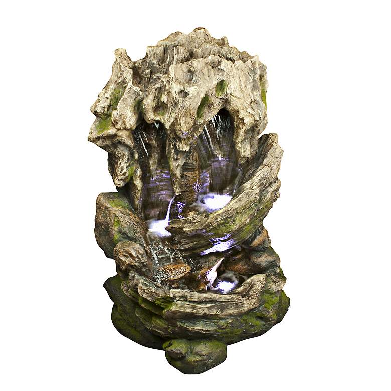 Image 1 Rainforest 38 inch High Waterfall Floor Fountain with Light