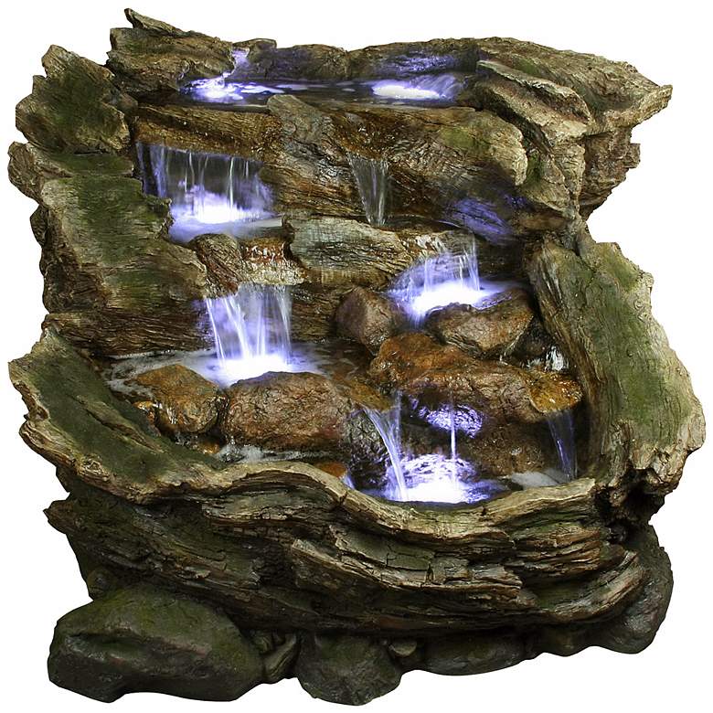 Image 1 Rainforest Falls Three-Tier LED Fountain