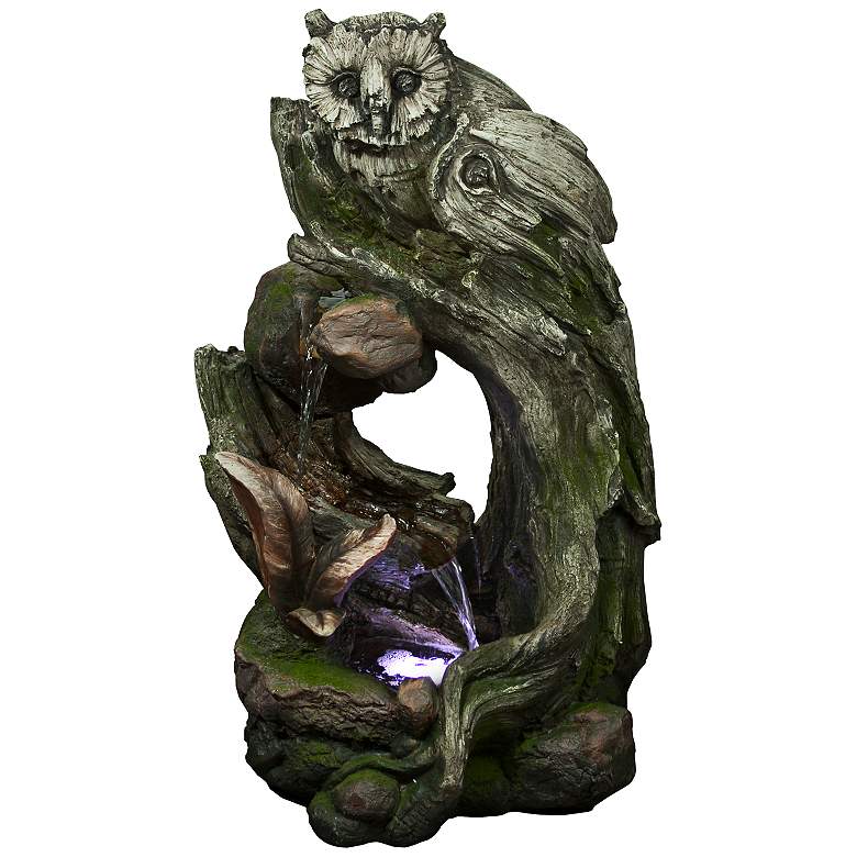 Image 1 Rainforest Owl LED 32 inch High Indoor - Outdoor Fountain