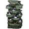Rainforest Waterfall 39"H Stacked Tier LED Floor Fountain