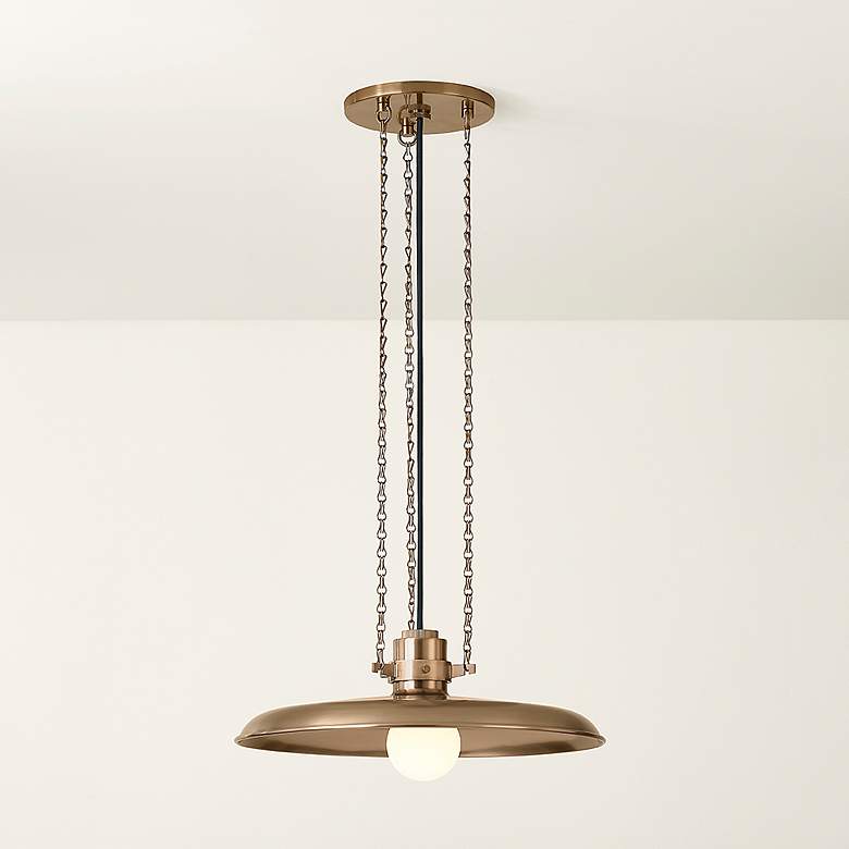 Image 1 Rainhill 16" Wide Patina Brass Pendant Light