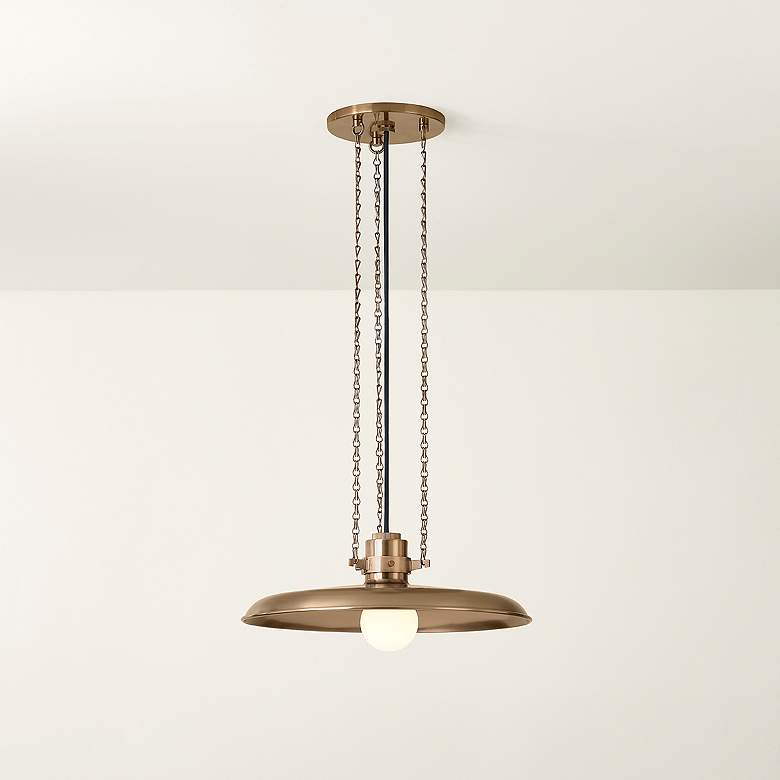 Image 3 Rainhill 16" Wide Patina Brass Pendant Light more views