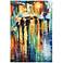 Rainy Etude Umbrella Cityscape 32" Wide Metal Wall Art
