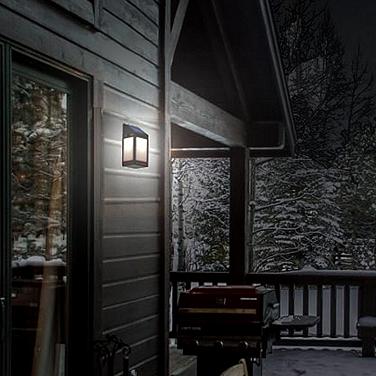 Raka 10 1/2" High Black and Clear LED Solar Outdoor Wall Lantern