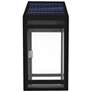 5_Raka 10 1/2" High Black and Clear LED Solar Outdoor Wall Lantern more views