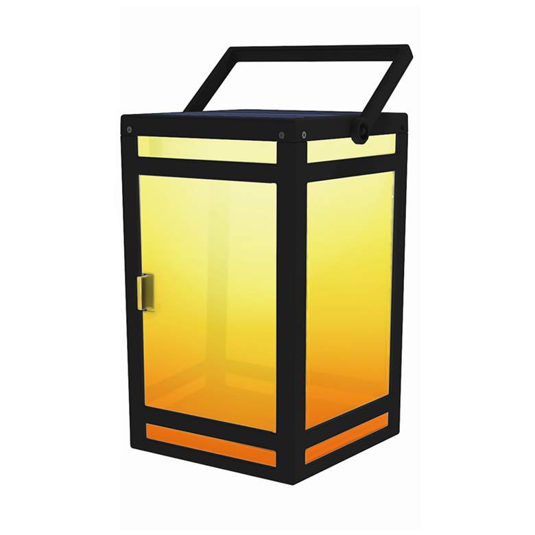 Image 3 Raka Black Frosted Panel LED Solar Portable Outdoor Lantern more views