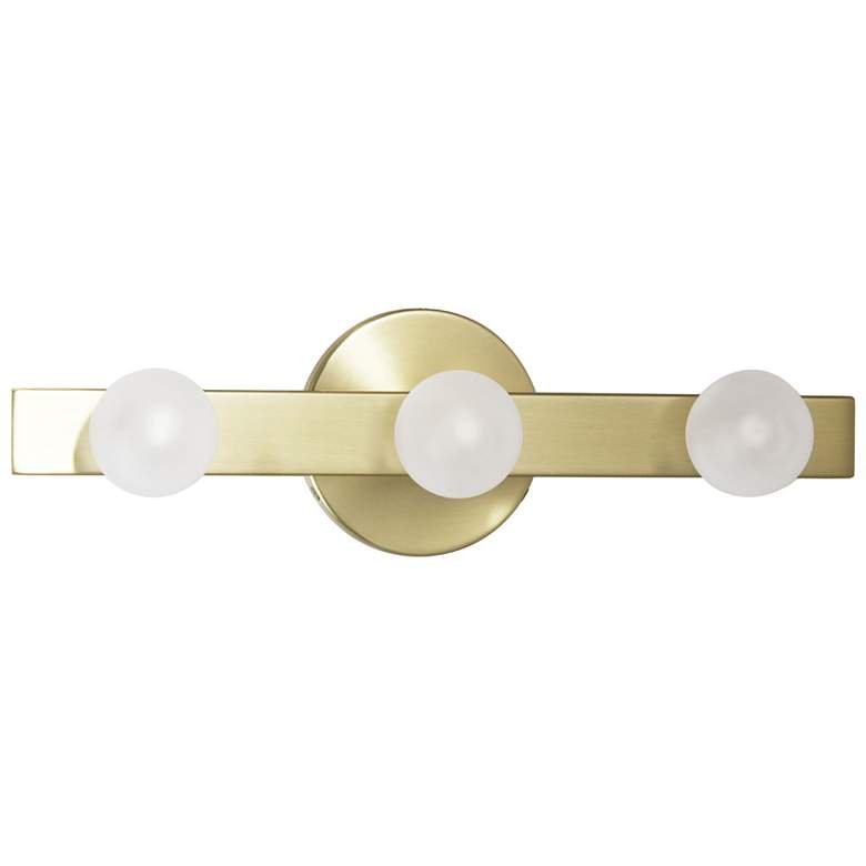 Image 1 Raleigh 16" Wide 3 Light Aged Brass Vanity Light