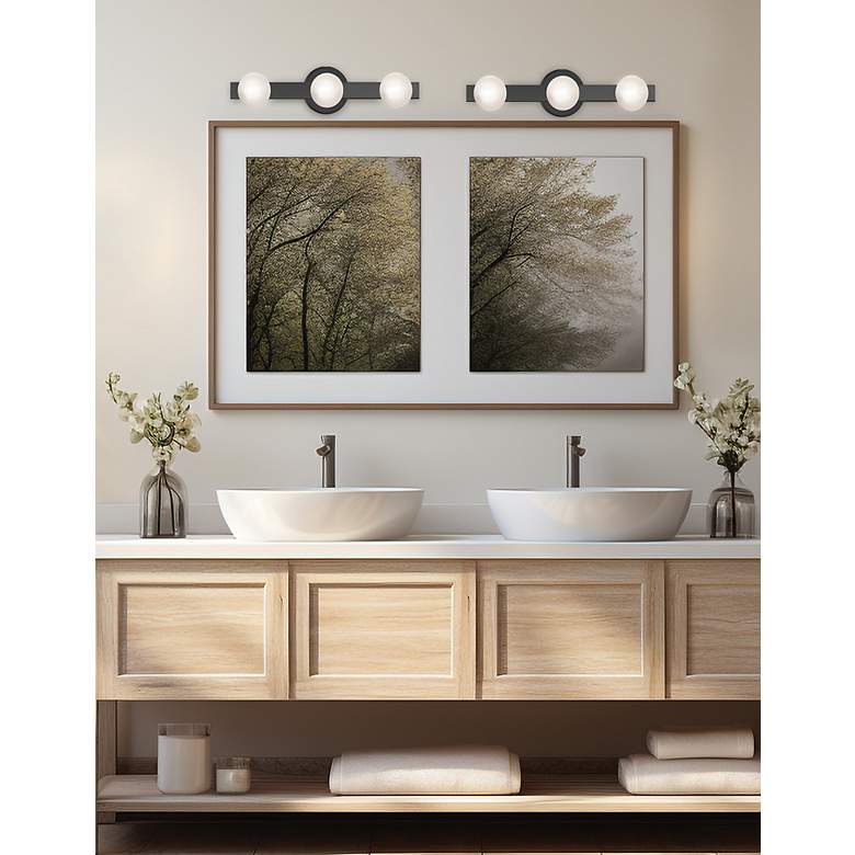 Image 2 Raleigh 16" Wide 3 Light Matte Black Vanity Light more views
