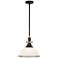Raleigh 17"W Oil-Rubbed Bronze and Antique Brass Pendant
