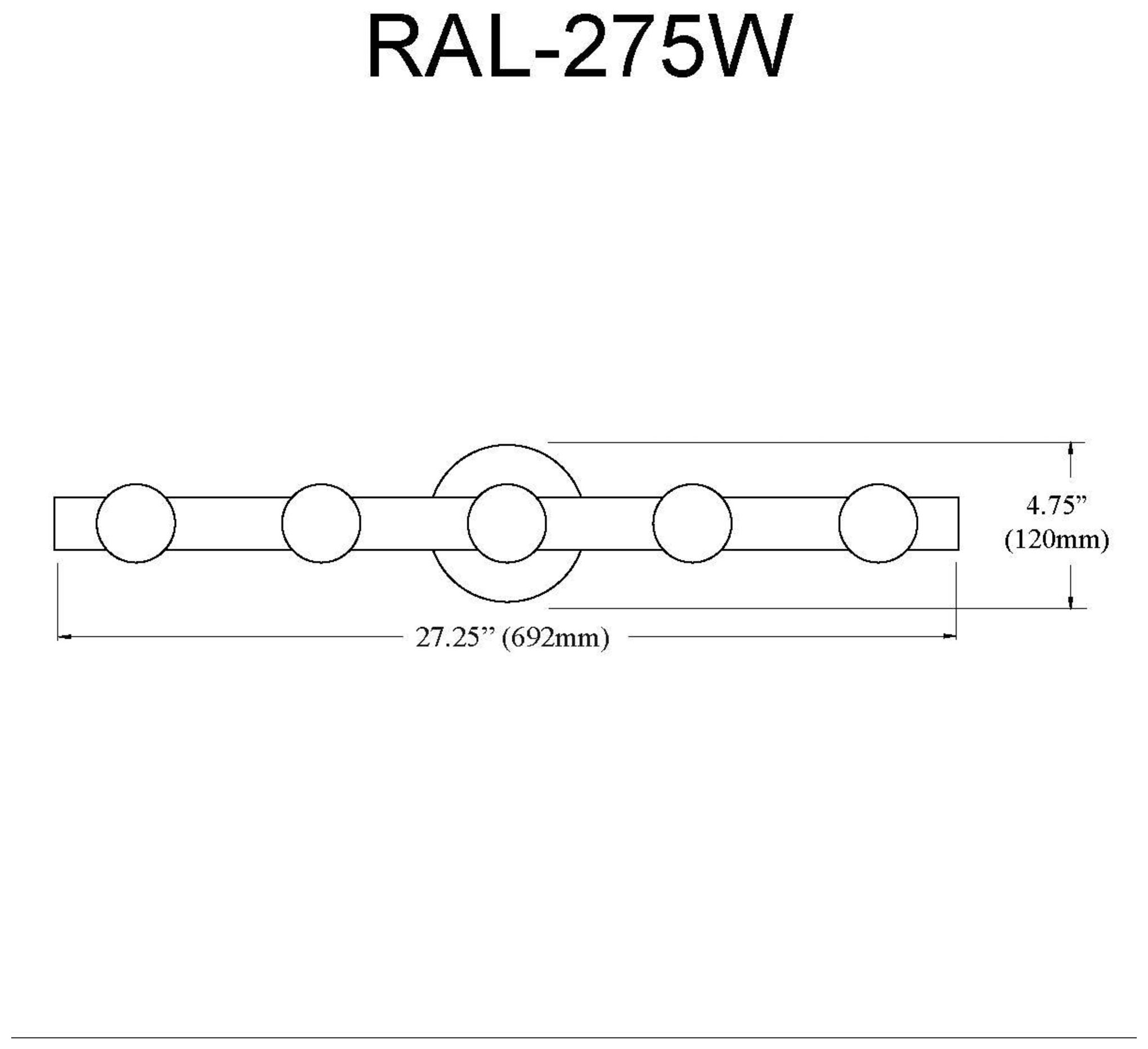 Image 3 Raleigh 27.25" Wide 5 Light Matte Black Vanity Light more views