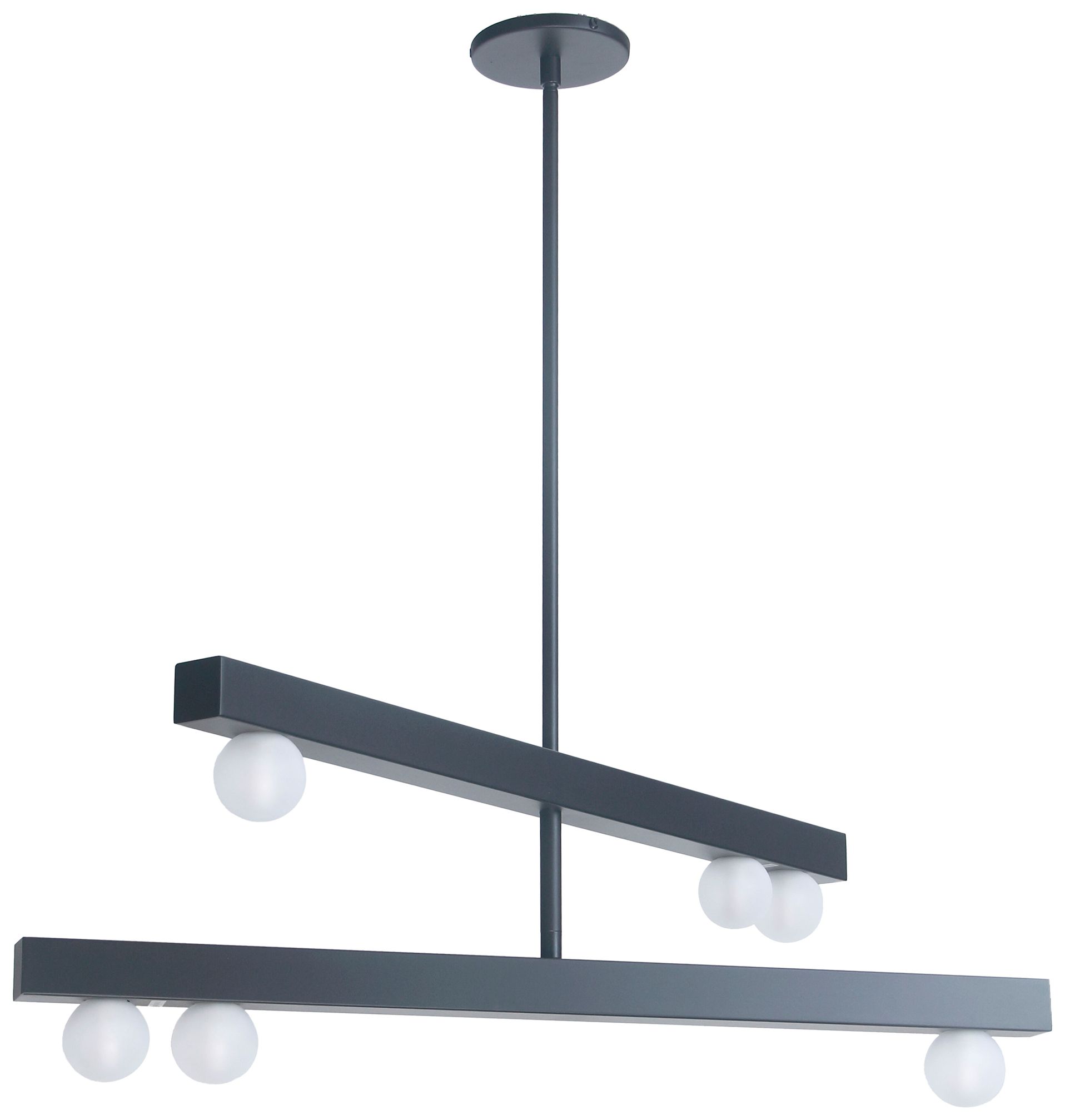 Image 2 Raleigh 30" Wide 6 Light Matte Black Chandelier more views