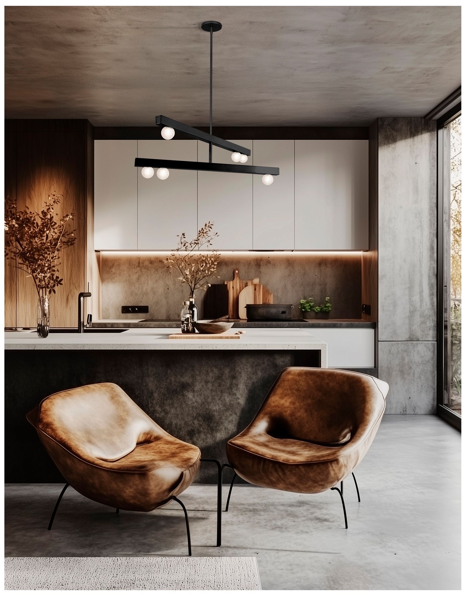 Image 3 Raleigh 30" Wide 6 Light Matte Black Chandelier more views