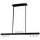 Raleigh 42"W 9 Light Matte Black Horizontal Pendant w/ Opal Glass