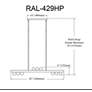 3_Raleigh 42"W 9 Light Matte Black Horizontal Pendant w/ Opal Glass more views