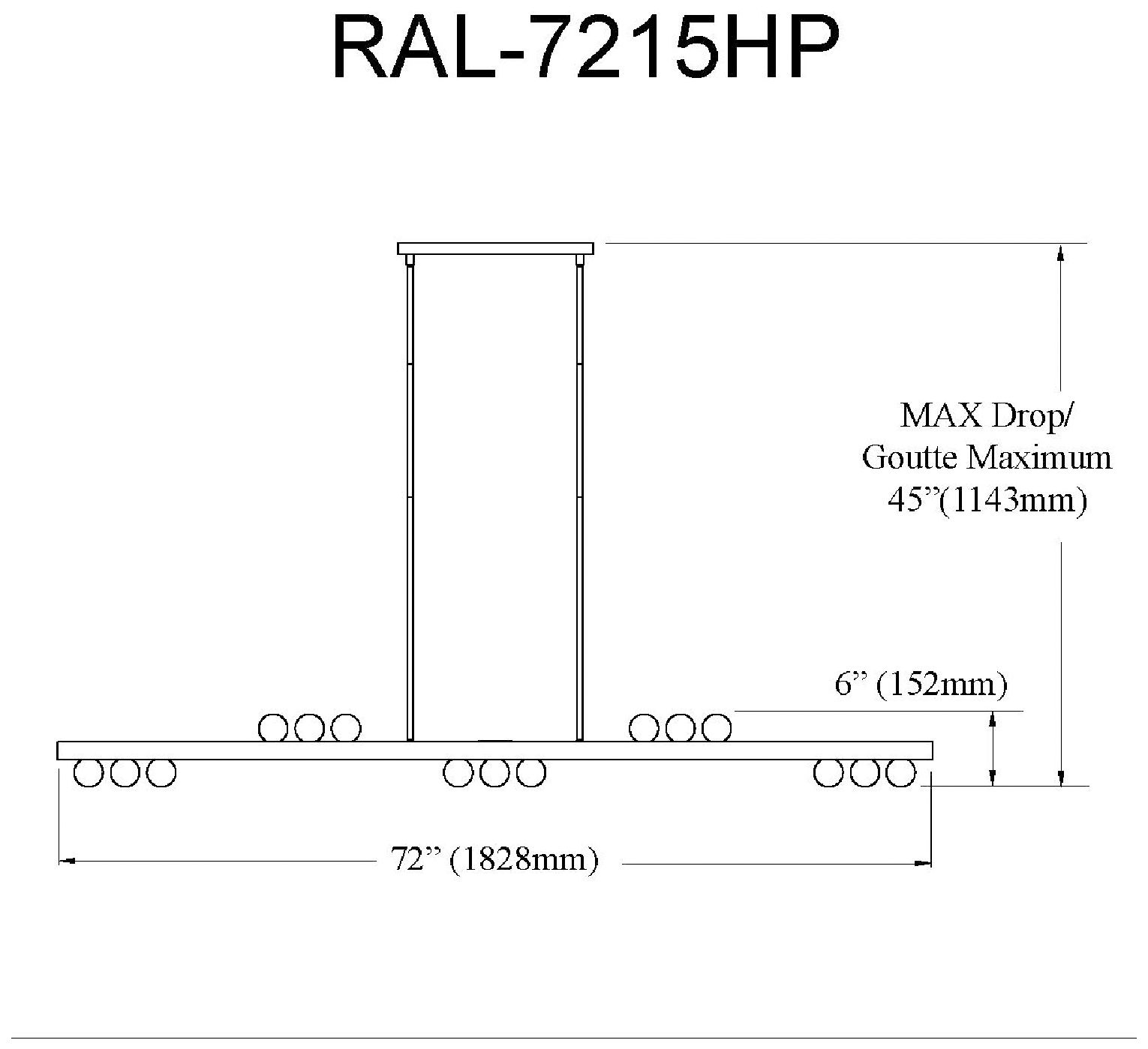 Image 4 Raleigh 72" Wide 15 Light Matte Black Linear Pendant more views
