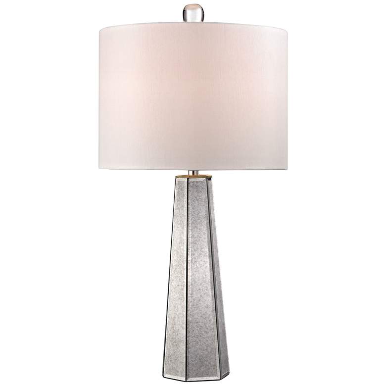 Image 1 Raleigh Hexagonal Mercury Glass Antique Mirror Table Lamp