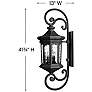 4_Raley 41 3/4"H Black Outdoor Wall Light by Hinkley Lighting more views