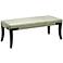 Raley Off-White Tufted Bycast Leather Bench
