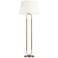 Ralph Lauren Katie 56 1/4" Saddle Leather Brass LED Floor Lamp