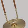 Ralph Lauren Katie 56 1/4" Saddle Leather Brass LED Floor Lamp