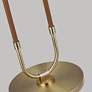 4_Ralph Lauren Katie 56 1/4" Saddle Leather Brass LED Floor Lamp more views