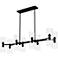 Ramada 16-Light Matte Black Island Light