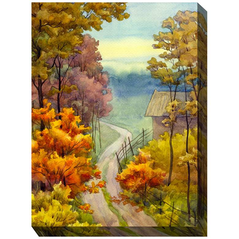Image 1 Rambling Road 40" High Rectangular Outdoor Canvas Wall Art
