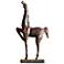 Rami 16 1/2" High Bronze Patina Cubist Horse Statue