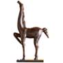 Rami 20 3/4" High Bronze Patina Cubist Horse Statue w/ Base