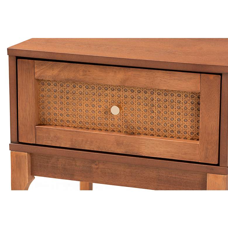 Image 3 Ramiel 18 3/4" Wide Natural Brown Rattan 1-Drawer Nightstand more views