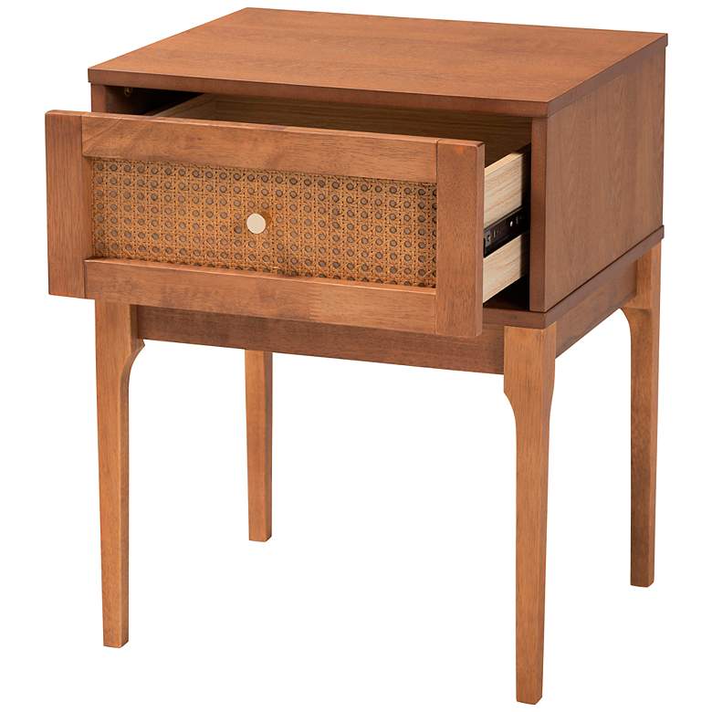 Image 6 Ramiel 18 3/4" Wide Natural Brown Rattan 1-Drawer Nightstand more views