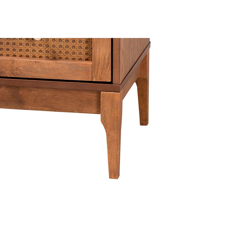 Image 4 Ramiel 30"W Natural Brown Wood Rattan 4-Drawer Storage Chest more views