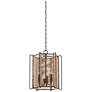 Ramon 13"W Textured Black and Natural Jute 3-Light Pendant