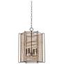 Ramon 18"W Textured Black and Natural Jute 4-Light Pendant