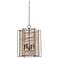 Ramon 18"W Textured Black and Natural Jute 4-Light Pendant