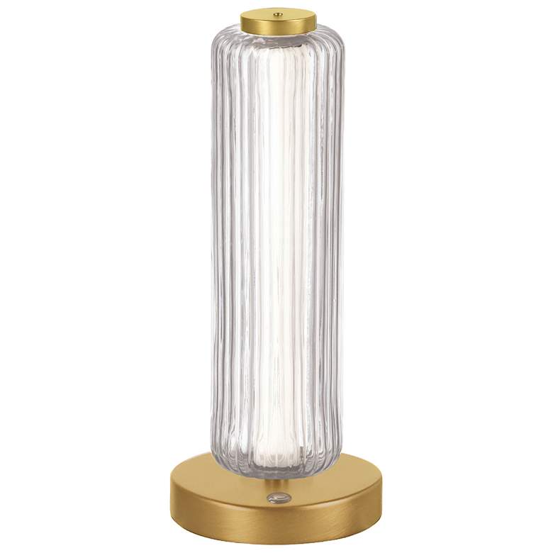 Image 2 Ramona 15" High Aged Brass LED Table Lamp