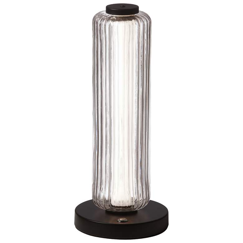 Image 1 Ramona 15" High Matte Black LED Table Lamp