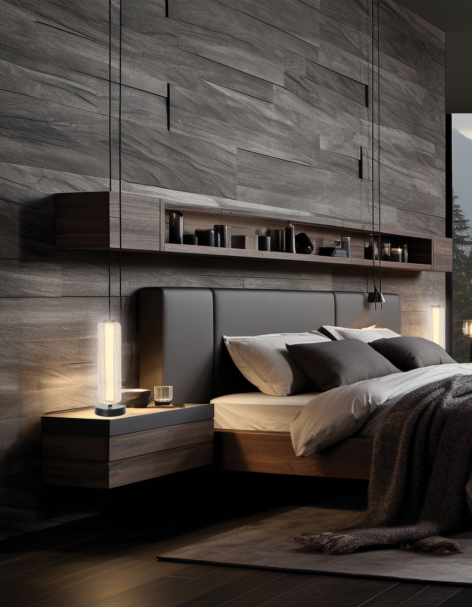 Thumbnail2 of Ramona 15" High Matte Black LED Table Lamp more views